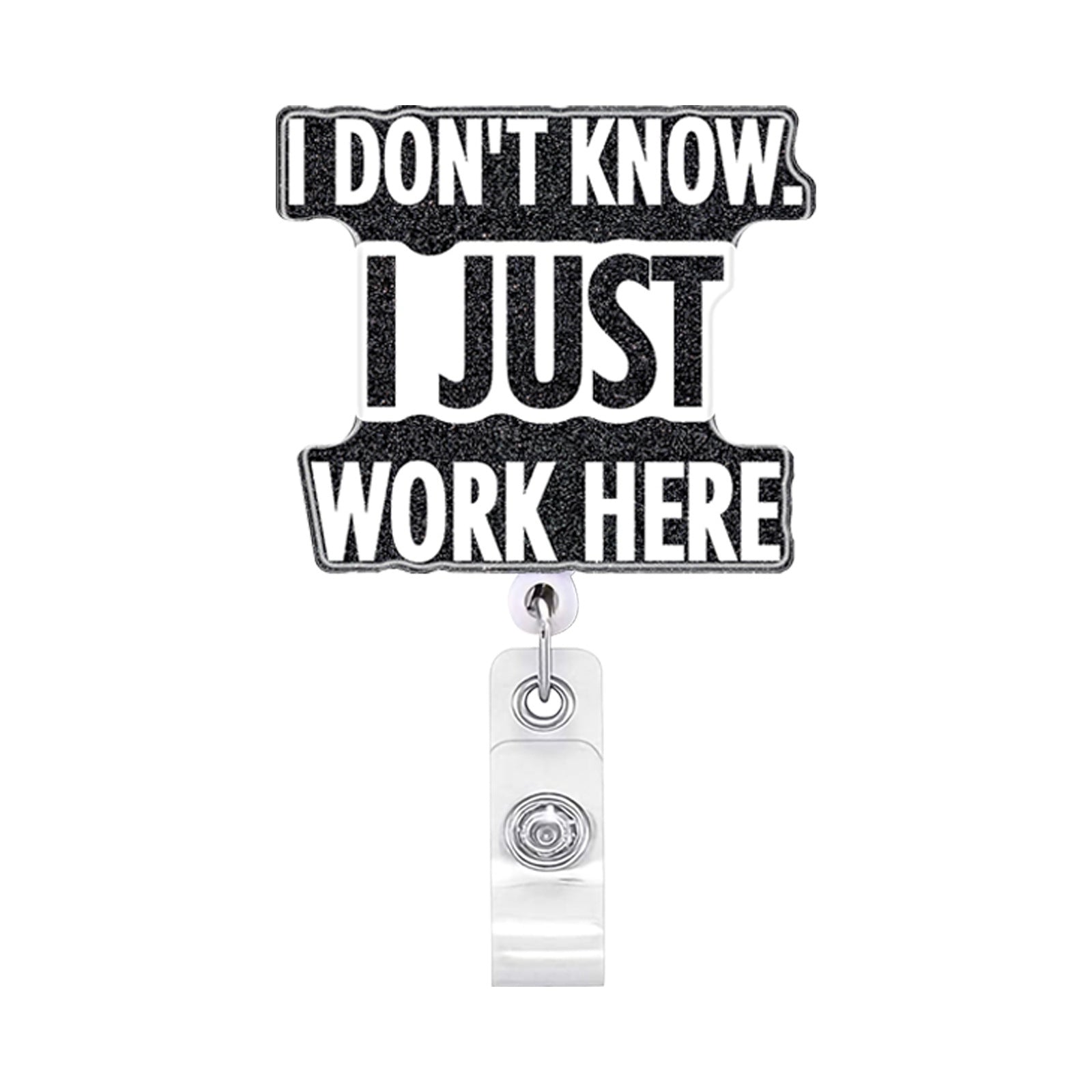 Wholesale Glitter Acrylic Halloween Ghost Retractable Clip Badge Scroll Keychain